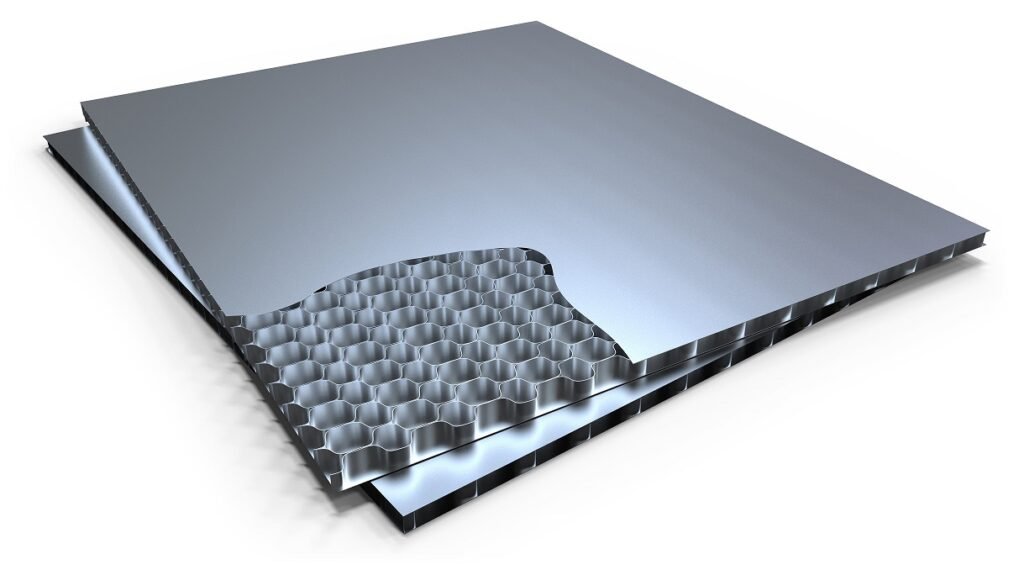 Aluminum honeycomb for steel door