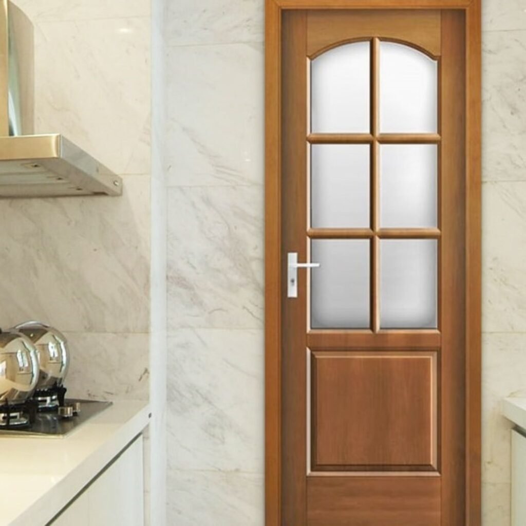 kitchen glass wood door