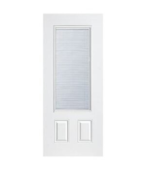 steel door with glass louver