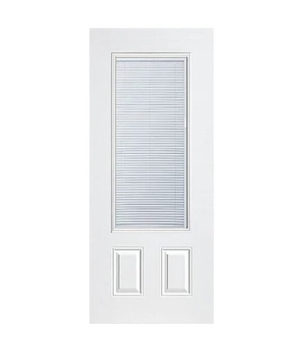 steel door with glass louver