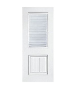 panel steel door with glass louver