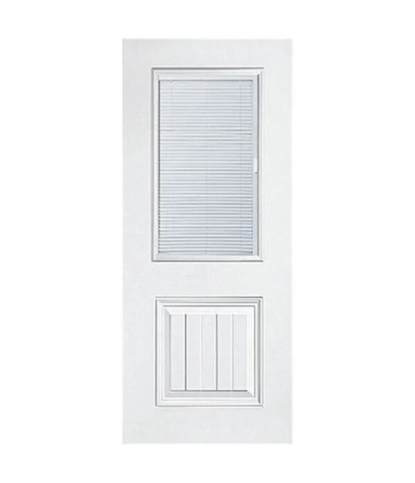 panel steel door with glass louver