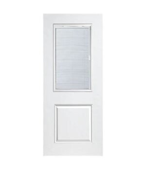 panel steel door with glass louver