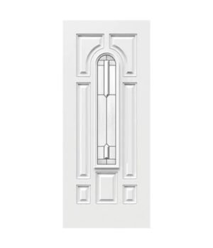 panel steel door with glass
