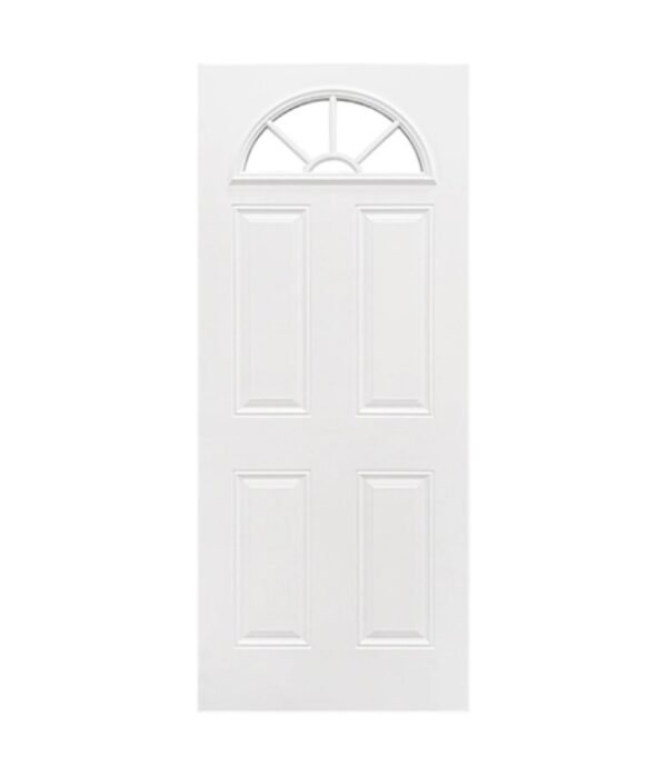panel steel door with glass