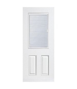 panel steel door with glass