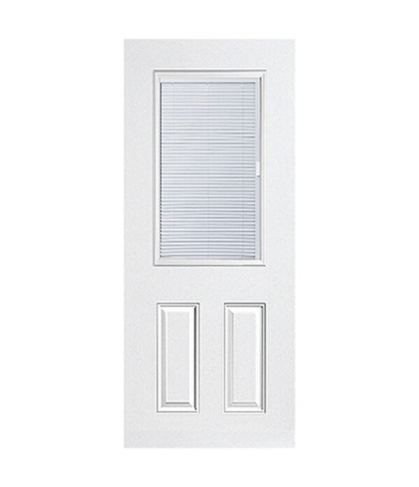 panel steel door with glass