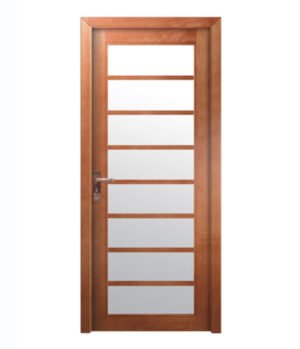 glass solid wood door