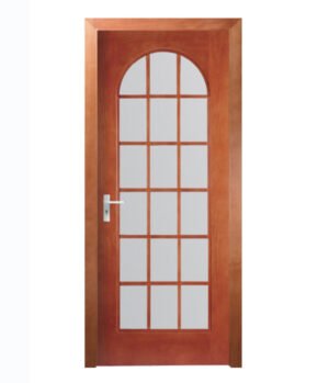 glass solid wood door