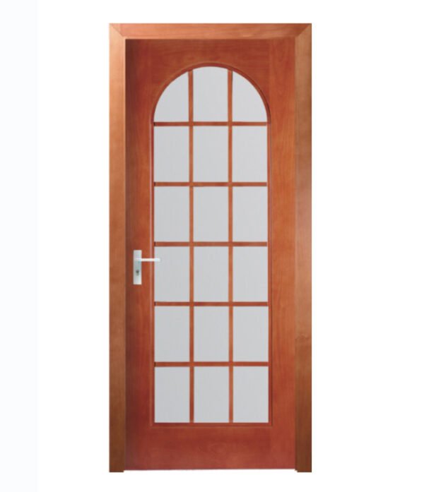 glass solid wood door