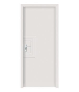 white flush solid wood door