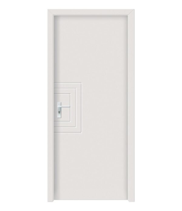 white flush solid wood door