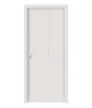 white flush solid wood door