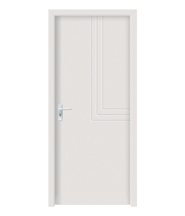 white flush solid wood door