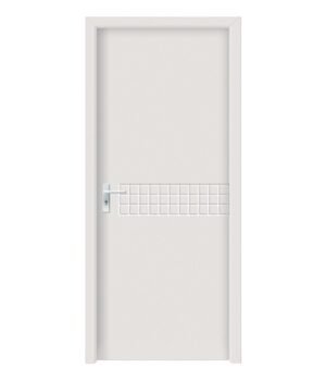 white flush solid wood door