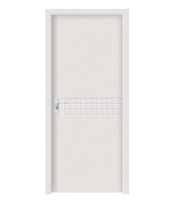 white flush solid wood door