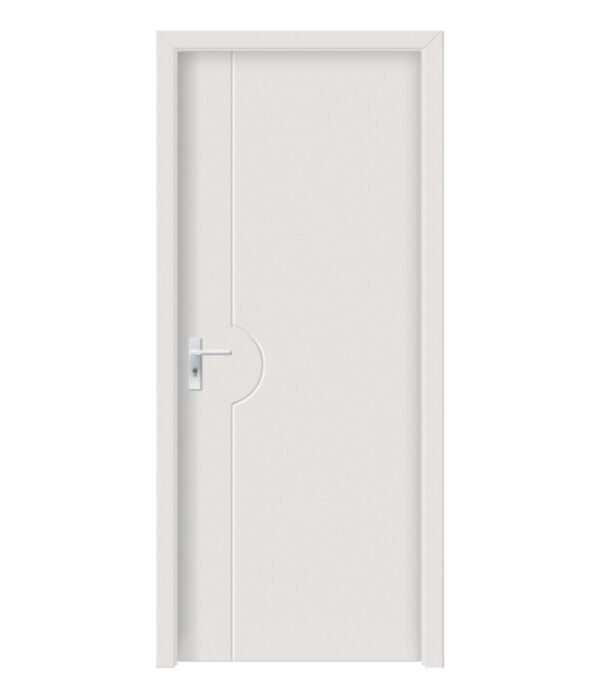 white flush solid wood door