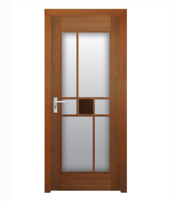 glass solid wood door