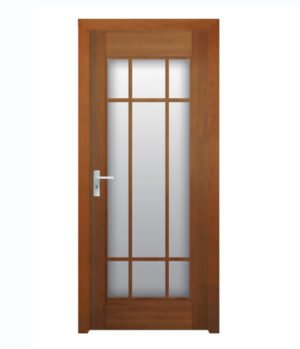 glass wood door