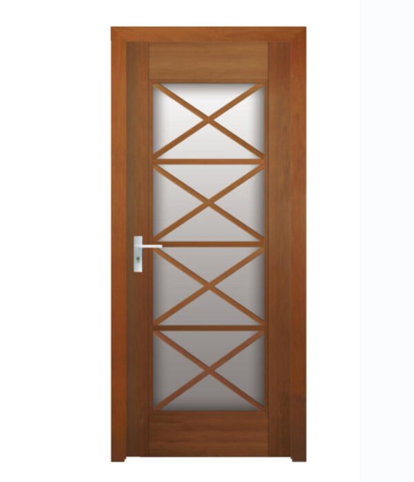 glass solid wood door