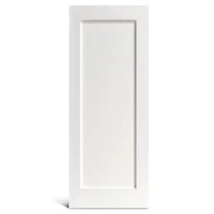 1 panel solid core white primed wood door
