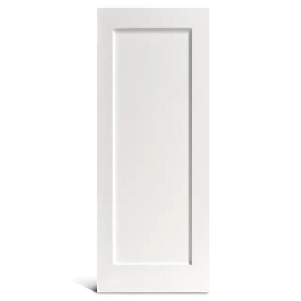 1 panel solid core white primed wood door