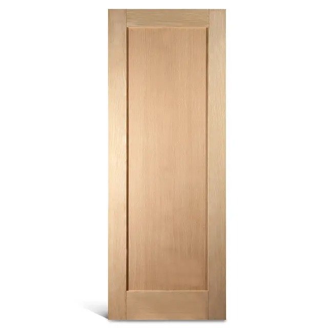 1 panel solid core wood door with wood veneer read for paint