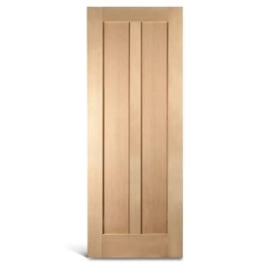 2 panel solid core wood door with wood veneer read for paint