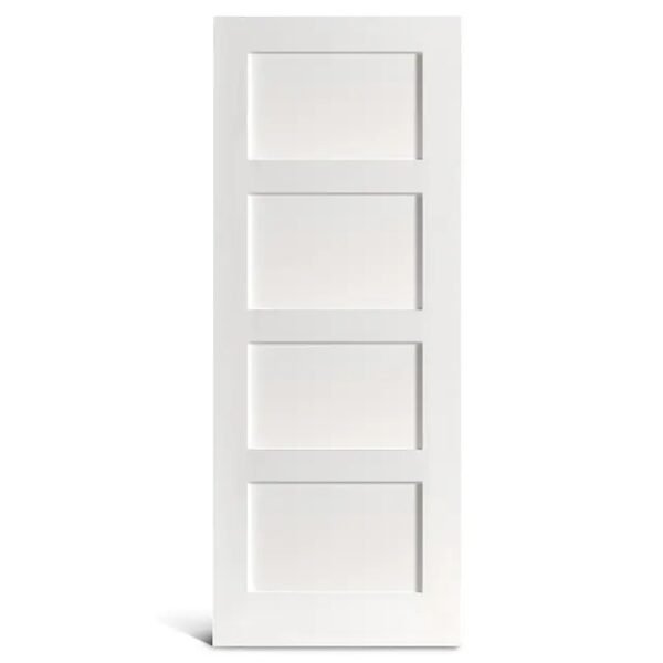 4 panel solid core white primed door