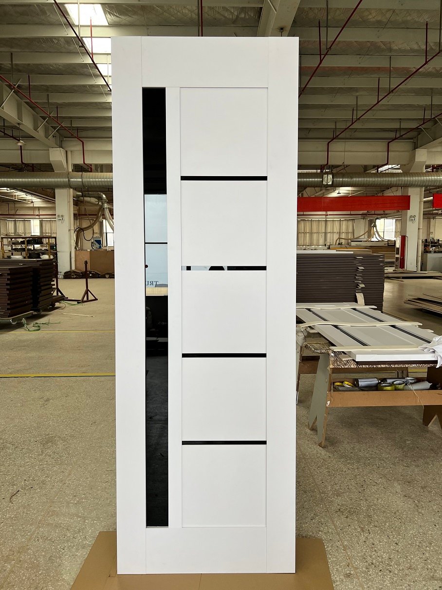 panel glass wood door