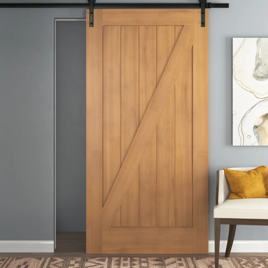Fir wood barn door