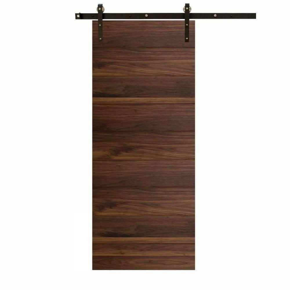 Walnut wood barn door